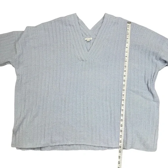 NWT J. Jill Plus Size 3x Chenille Knit Sweater Baby Powder Blue Hydrangea Preppy - Picture 6 of 6